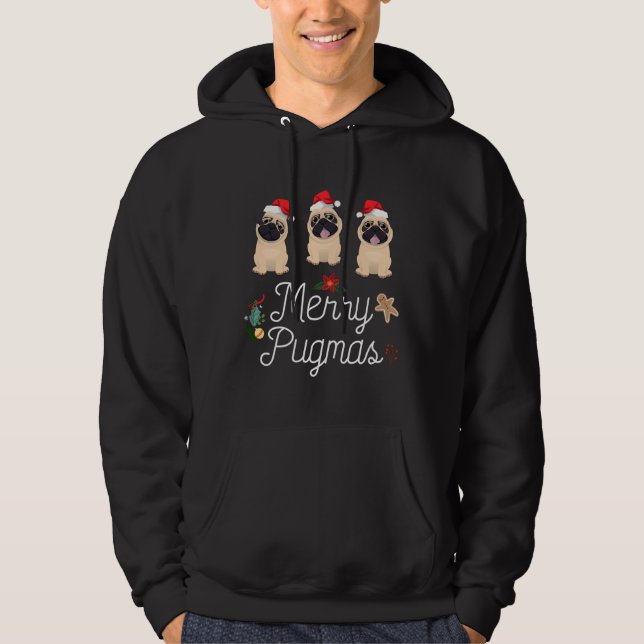 Christmas Pugs Merry Pugmas Essential T-Shirt 179 Hoodie (Front)