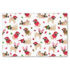 Christmas Pugs White