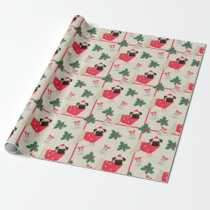 Christmas Pugs Wrapping Paper