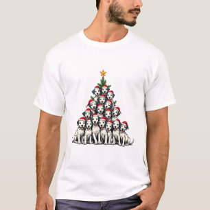 Christmas Puppies Dog Lovers Xmas Tree T-Shirt