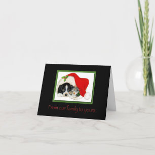 Christmas Puppy and Kitten Card