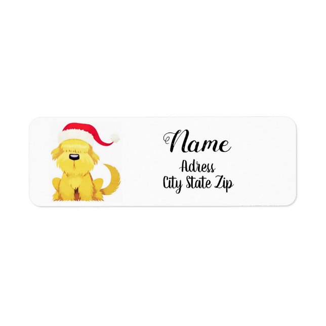 "CHRISTMAS "PUPPY" CHRISTMAS ADDRESS LABEL (Front)