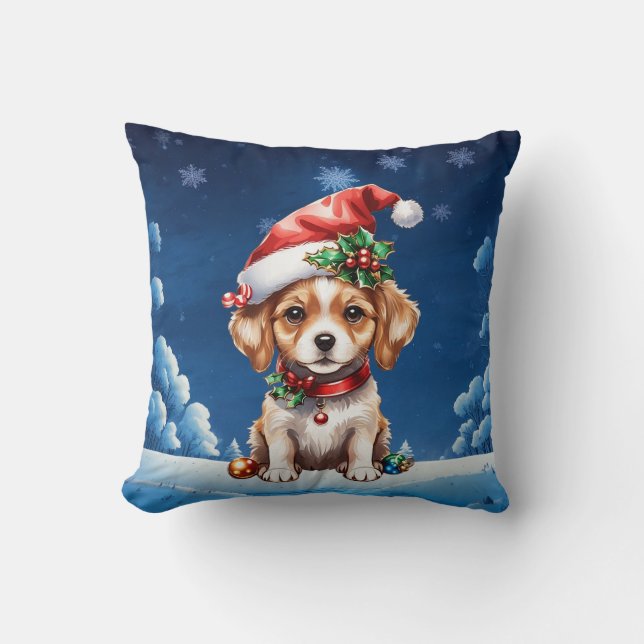 Christmas puppy cushion (Front)