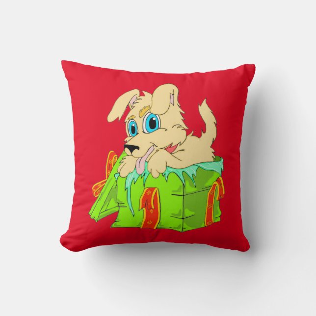 Christmas Puppy Cushion (Front)
