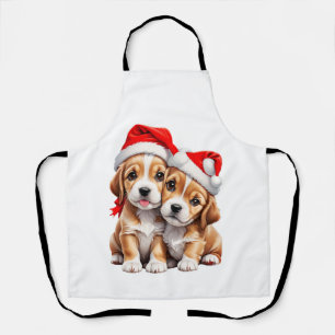 Christmas Puppy Dogs Apron
