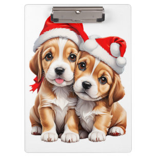 Christmas Puppy Dogs Clipboard