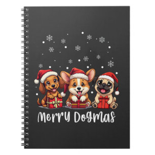 Christmas Puppy Dogs Merry Dogmas Notebook