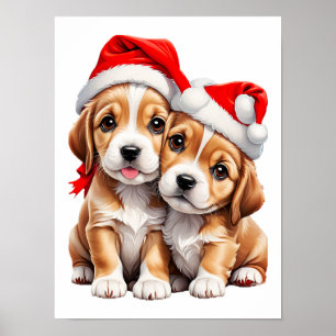 Christmas Puppy Dogs Poster