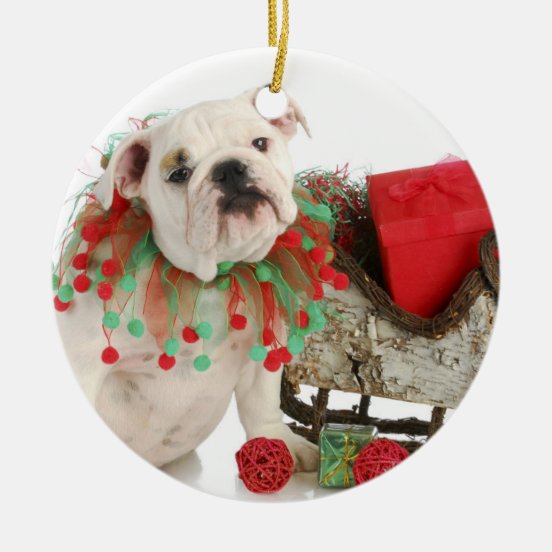 English Bulldog Ceramic Christmas Tree Decorations & Ornaments  Zazzle
