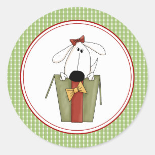 Christmas Puppy Envelope Seals Stickers