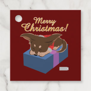 Christmas Puppy Favour Tags
