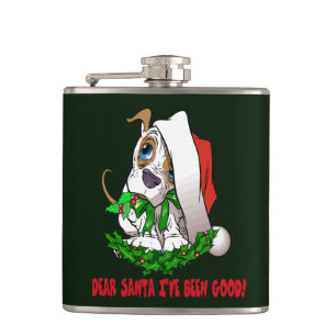 Christmas Puppy Flask