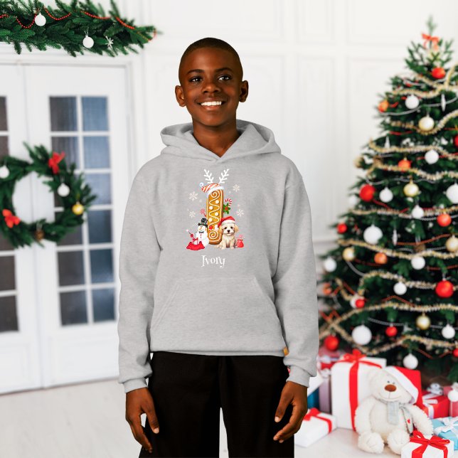 Christmas Puppy Gingerbread Name Letter I Boy  (Creator Uploaded)