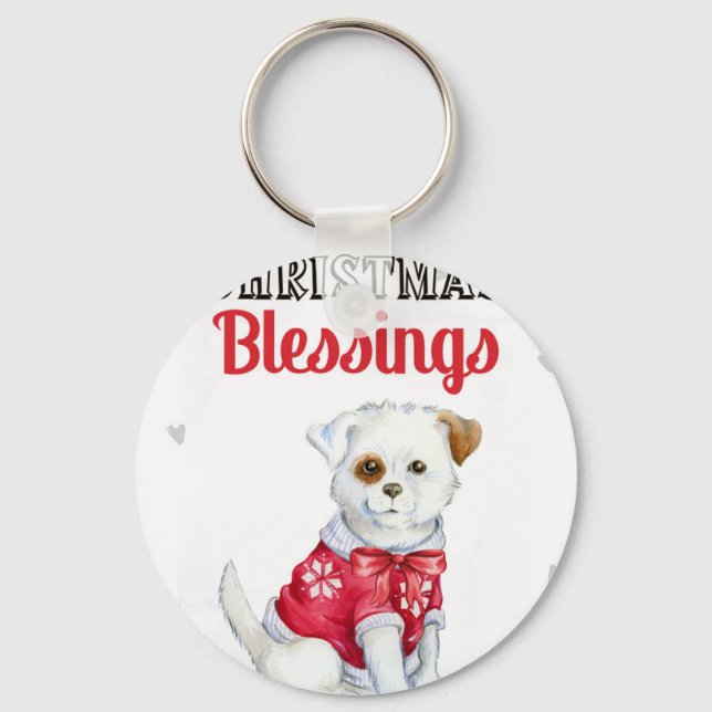 Christmas Puppy Key Ring (Front)
