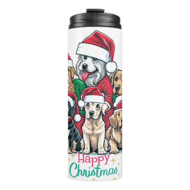 Christmas Puppy Love Thermal Tumbler (Front)