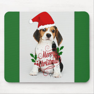 Christmas Puppy Mouse Mat