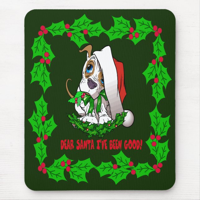 Christmas Puppy Mouse Pad (Front)