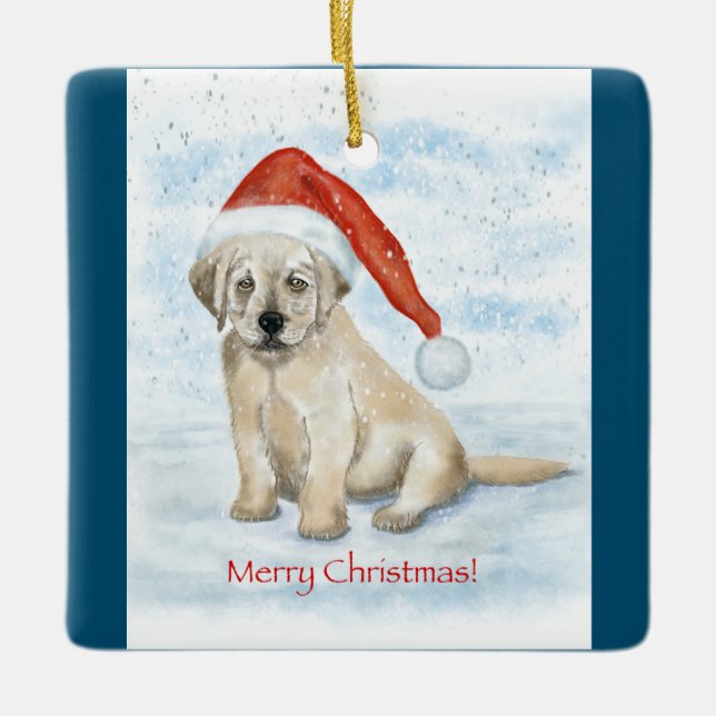 Christmas Puppy Ornament (Front)