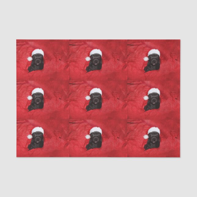 Christmas puppy tissue paper (Front)