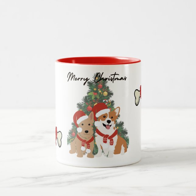 Christmas Pups Holiday Mug (Center)