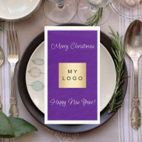 Christmas purple cafe bar business logo