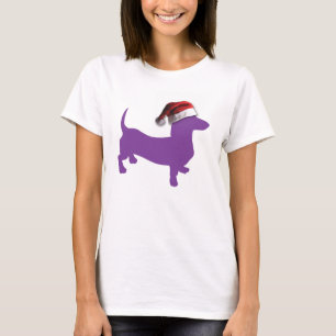 Christmas Purple Dachshund T-Shirt