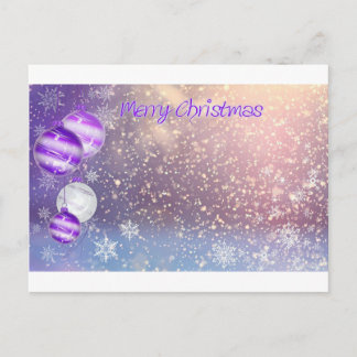 Christmas-Purple Holiday Postcard