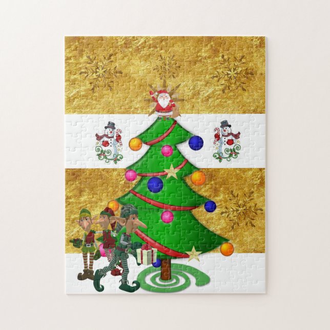 Christmas Puzzle Snowman (Vertical)