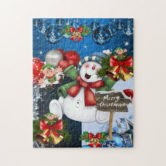 Christmas Puzzle Snowman (Vertical)