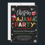 Christmas Pyjamas Party Chalkboard Holiday Party Invitation<br><div class="desc">For more advanced customisation of this design,  simply select the "Customise It" button above!</div>