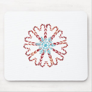 Christmas Pyjamas Snow Snowflake Xmas Gift Candy C Mouse Mat