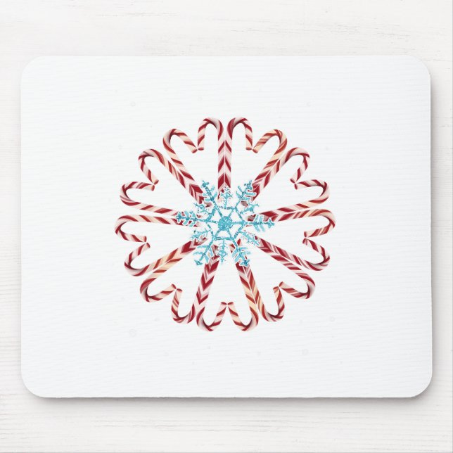 Christmas Pyjamas Snow Snowflake Xmas Gift Candy C Mouse Mat (Front)