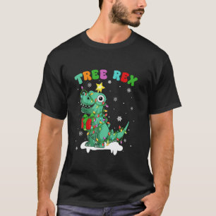 Christmas Pyjamas Tree Rex Dinosaur Funny Dino Chr T-Shirt