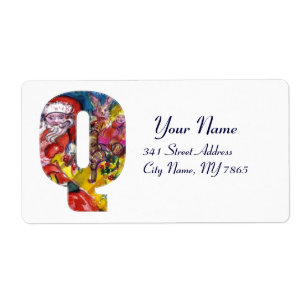 CHRISTMAS Q LETTER / SANTA WITH GIFTS MONOGRAM