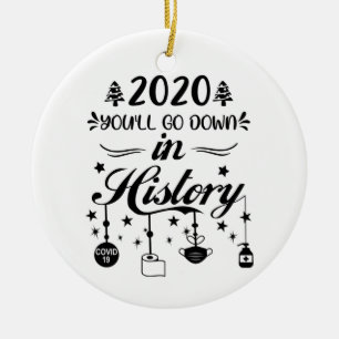 Christmas Quarantine 2020 Funny Xmas Lockdown Ceramic Tree Decoration