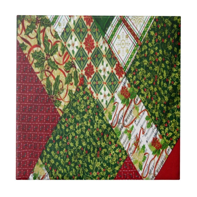 Christmas Quilt Background Tile (Front)