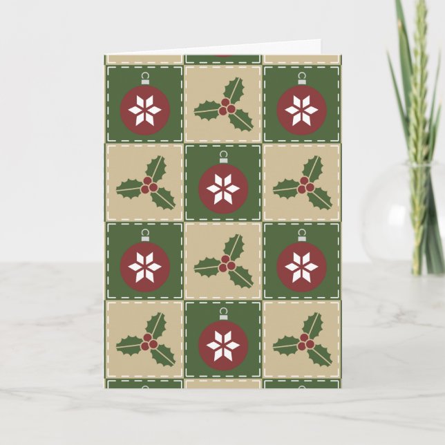 Christmas Quilt Greeting Card (Front)