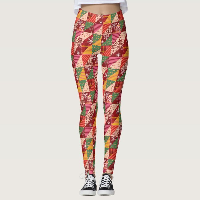 Christmas Quilt Leggings (Front)