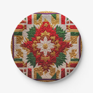 CHRISTMAS QUILT PATTERN ~ Cute ~ Paper Plate