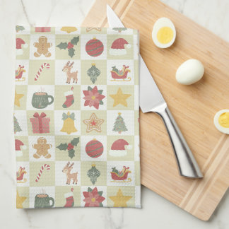 Christmas Quilt Pattern Tea Towel
