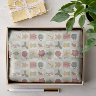 Christmas Quilt Pattern Tissue Paper