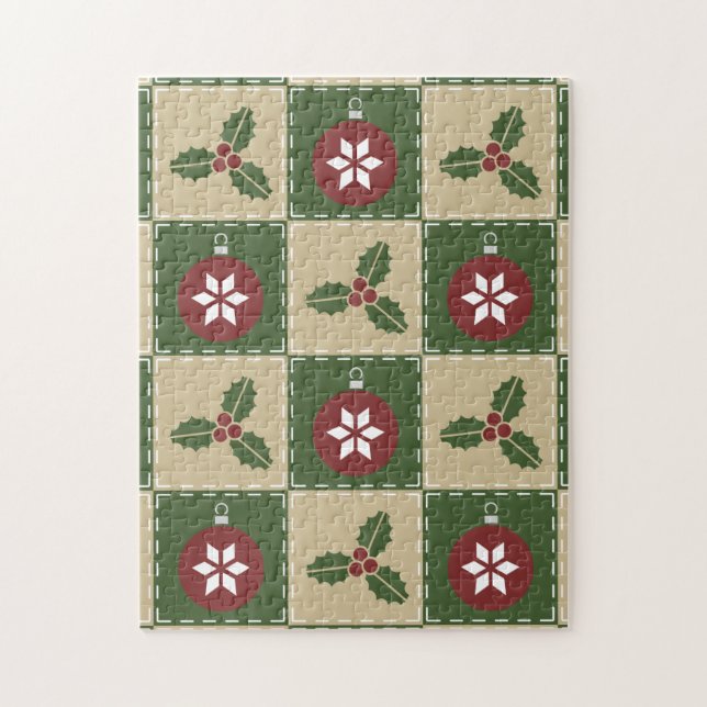 Christmas Quilt Puzzle (Vertical)