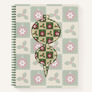 Christmas Quilt Spiral Notebook