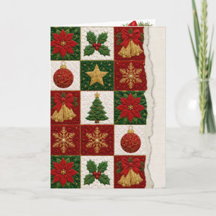 Christmas Quilt Squares Card