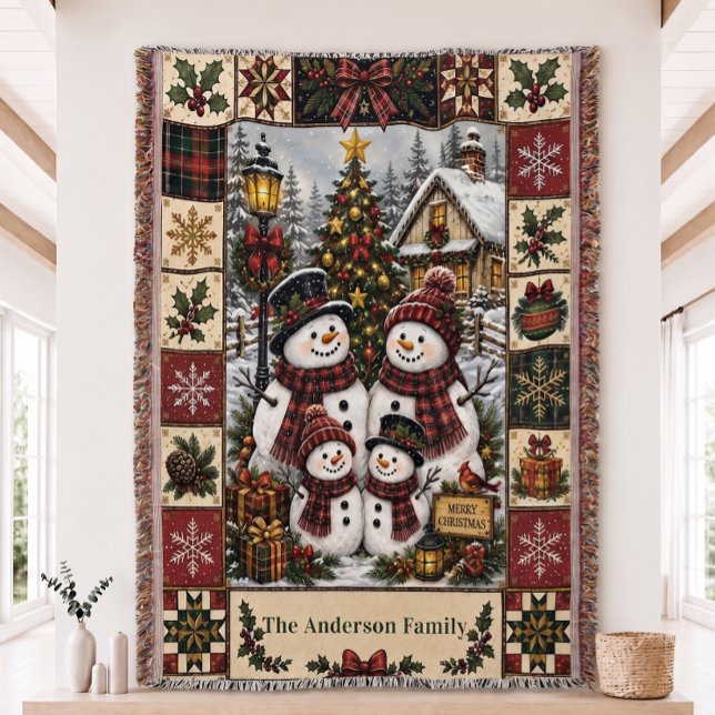 Christmas Quilt Woven Throw Blanket  (Creator Uploaded)
