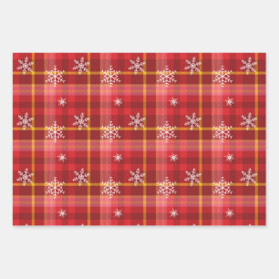 Christmas Quilt Wrapping Paper Sheet
