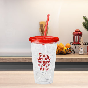 Christmas quote funny party spirits taster acrylic tumbler