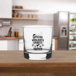 Christmas quote funny party spirits taster black whiskey glass