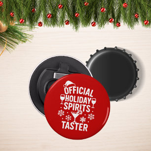 Christmas quote funny party spirits taster red bottle opener