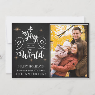 Christmas Quote Joy To The World   Holiday Card